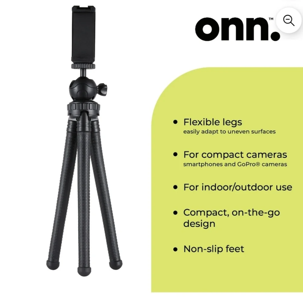 On Running Black Compact Smartphone Tripod with 360° Ball Head